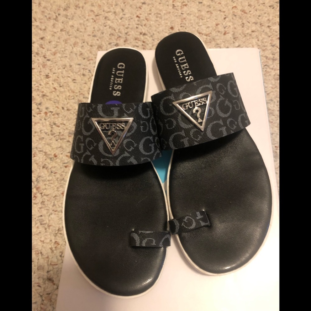 Like new, Guess adorable sandals worn once, Sz 8.5.               PRICE DROP!!